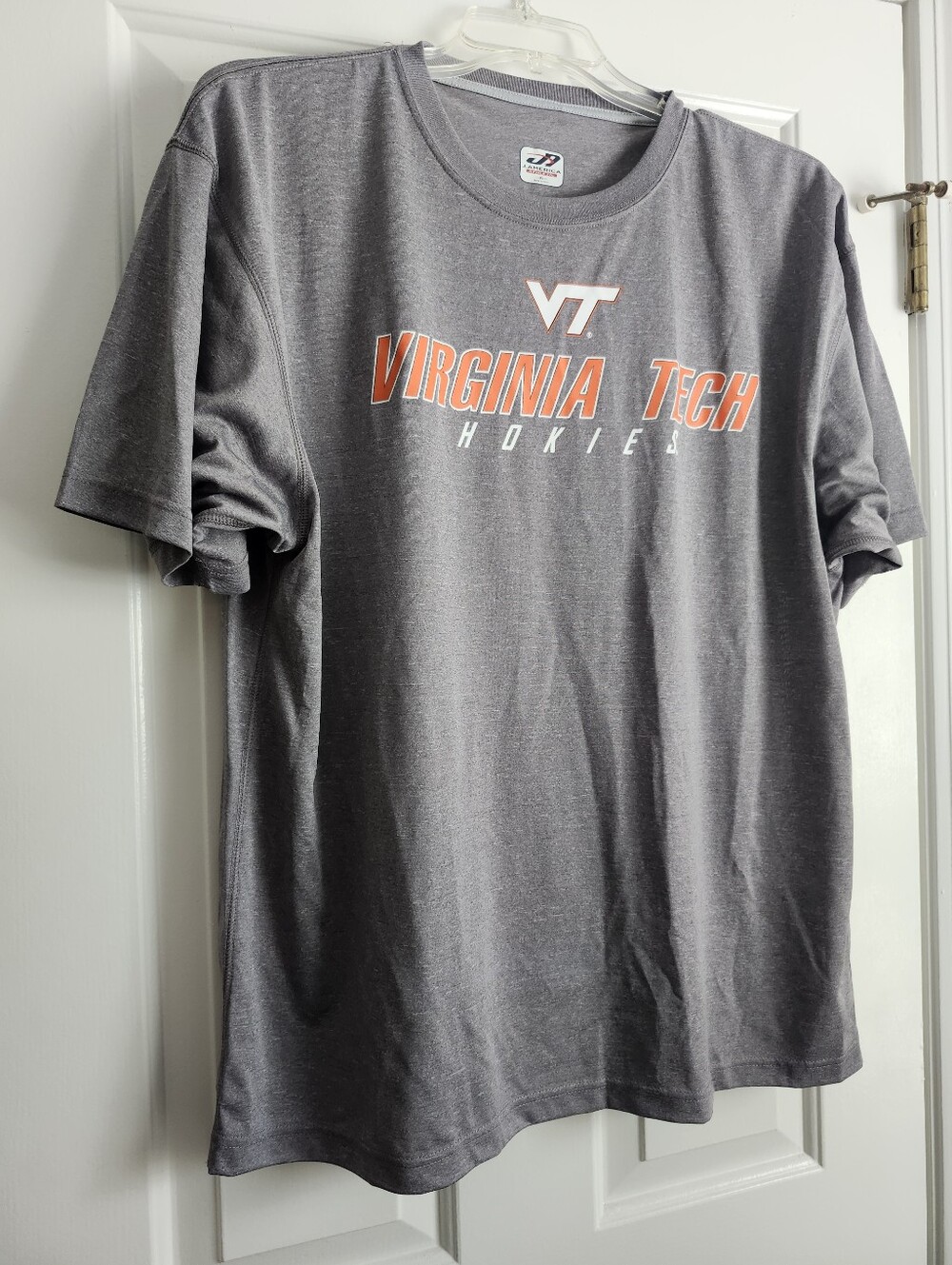 Virginia Tech Hokies Gray Dry Fit T-Shirt with Orange Logo